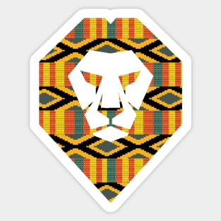 African Pattern, Kente Lion, Ghana Sticker